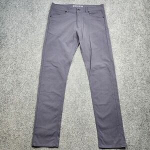 Western Rise AT Pants Mens 34x32 Gray Chino Stretch Casual Travel Tech Golf